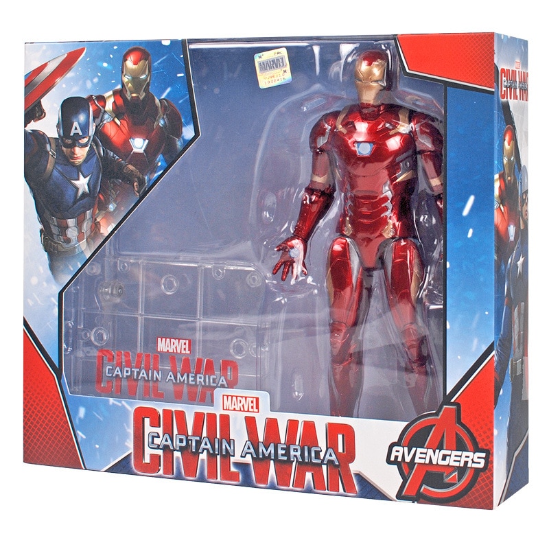 ZD Marvel The Avengers Civil War Iron Man Winter Soldier Hawkeye Black Panther Vision  Action Figure Model Toys Children Gifts